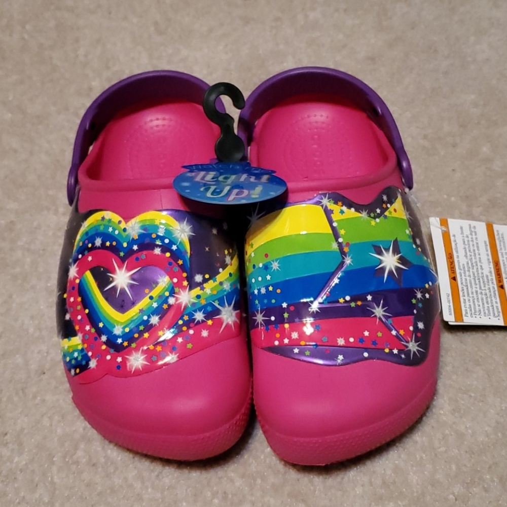 Girls Size 2 Light Up Crocs